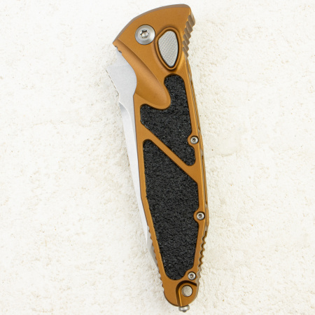 Нож Microtech Socom Elite Auto Tanto, Stonewash, M390, Aluminum Tan, 161A-10 Нож Microtech Socom Elite Auto Tanto, Stonewash, M390, Aluminum Tan, 161A-10