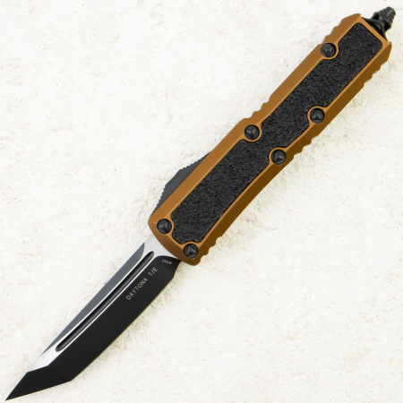 Нож Microtech Daytona, Black Standart, M390, Aluminum Tan, 127-1 TAS