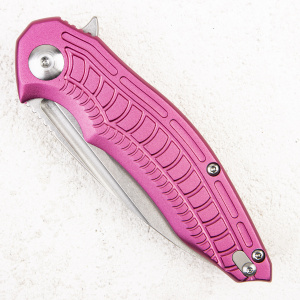 Нож Brous Blades Bionic Flipper, D2 Stonewashed, Aluminium Pink, BRB51 Нож Brous Blades Bionic Flipper, D2 Stonewashed, Aluminium Pink, BRB51