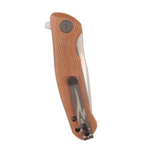 Нож Petrified Fish Warrior, Satin, K110, Micarta Brown Handle, PF949XKM-K110