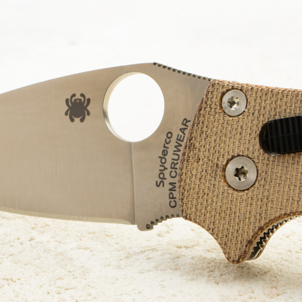 Нож Spyderco Manix 2, CPM Cru-Wear, Canvas Micarta Brown, C101MPCW2