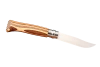 Opinel №8, коричневая рукоять — нож в открытом виде с обратной стороны