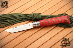Нож Opinel №8, Нержавеющая сталь, Берёза, Красный - складной туристические ножи из стали