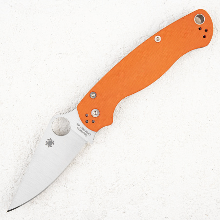 Нож Spyderco Paramilitary 2, CPM-REX 45, G10 Orange/OD Green, Exclusive, C81GPOROD2