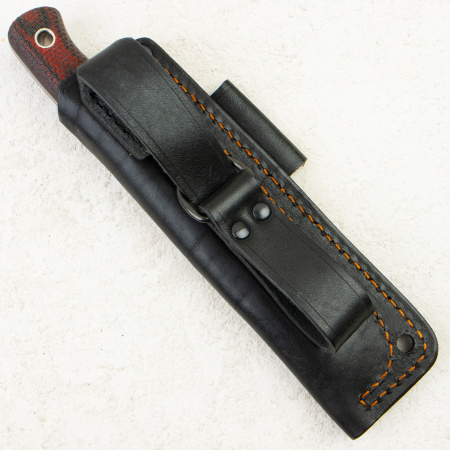 Нож Южный Крест ЯГД, Elmax, Convex, Micarta Black/Red, Насечка