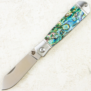 Нож QSP Jumping Jack, Satin, 14C28N, Abalone Handle, QS167-A