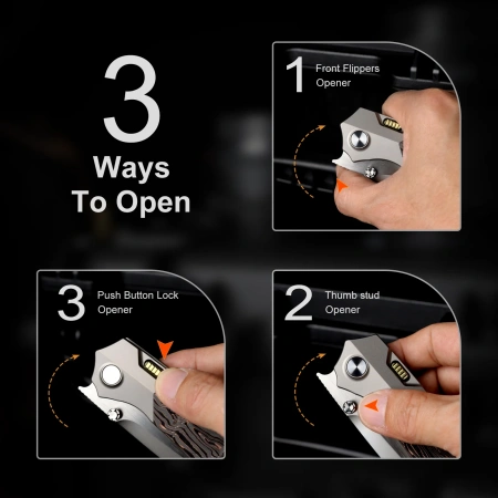 Нож Remette Meteor, M390, Titanium/Carbon Black/Orange Handle, RTPT-D