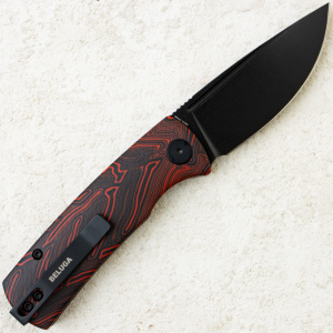 Нож Petrified Fish Beluga, Black Stonewashed, 14C28N, Gmascus Red/Black Handle, PFP01XRDMW Нож Petrified Fish Beluga, Black Stonewashed, 14C28N, Gmascus Red/Black Handle, PFP01XRDMW