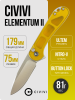 Нож CIVIVI Button Lock Elementum II, Satin, Nitro-V, Ultem Handle, C18062P-7 Нож CIVIVI Button Lock Elementum II, Satin, Nitro-V, Ultem Handle, C18062P-7