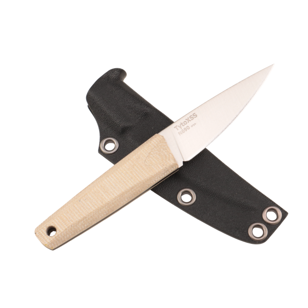Нож OWL Tyto XSS, N690 Cryo, Micarta Jeans Tan Handle, Kydex