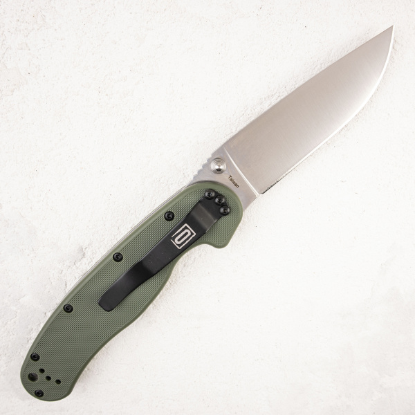 Нож Ontario Rat 1, AUS-8, Satin, Olive Drab Nylon, 8848OD