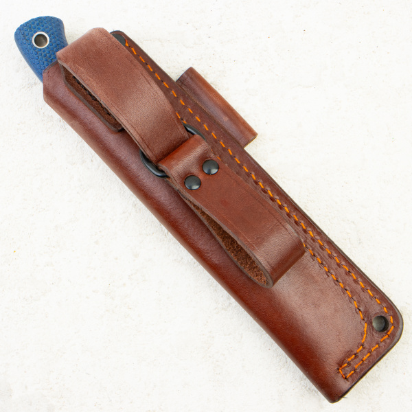 Нож Южный Крест Шершень L, VG-10, Convex, Micarta Синяя, Насечка, 233