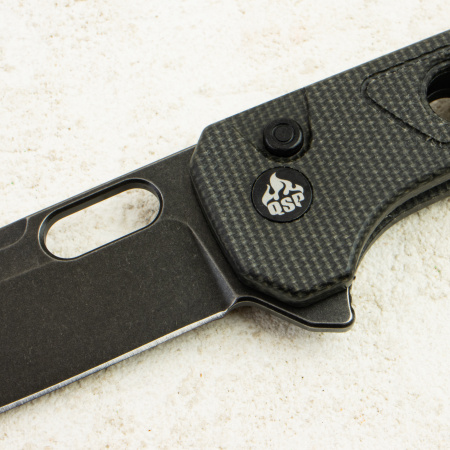 Нож QSP Unicorn, Black Stonewashed 14C28N, Micarta Dark Brown, QS156-A2 Нож QSP Unicorn, Black Stonewashed 14C28N, Micarta Dark Brown, QS156-A2