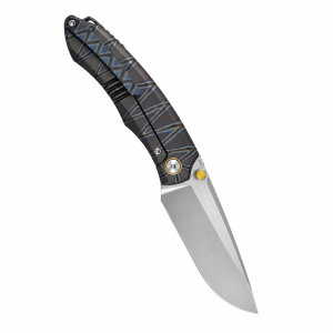 Нож Remette Wild Species, M390, Titanium Flame, Button Lock, WD108-N4