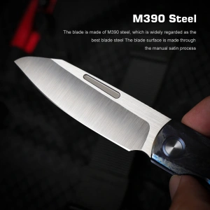 Нож Remette Squirrel, M390, Titanium Fired Blue Handle, RTDP-V Нож Remette Squirrel, M390, Titanium Fired Blue Handle, RTDP-V