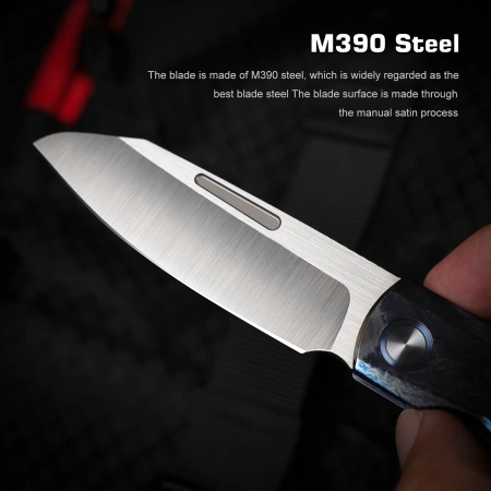 Нож Remette Squirrel, M390, Titanium Fired Blue Handle, RTDP-V Нож Remette Squirrel, M390, Titanium Fired Blue Handle, RTDP-V