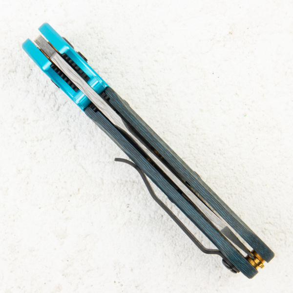 Нож Benchmade Mini Osborne, Gold Class, Damasteel, Carbon Fiber Arctic Storm, 945-221