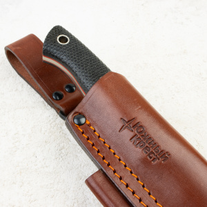 Нож Южный Крест Бушкрафт, Elmax, Convex, Micarta Black, Насечка, 218Нож Южный Крест Бушкрафт, Elmax, Convex, Micarta Black, Насечка, 218