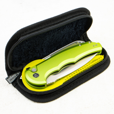 Нож CIVIVI Praxis Button Lock, Nitro-V, Green Aluminum Handle, C18026E-3