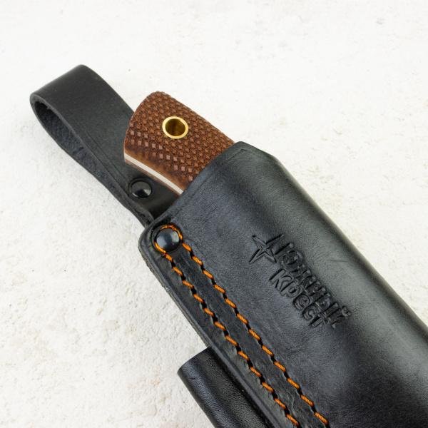 Нож Южный Крест Траппер, CPR, Convex, Micarta Coyote, Насечка, 255