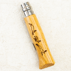 Нож Opinel №8 Animalia, 12C27, Oak Wood, Гравировка заяц Нож Opinel №8 Animalia, 12C27, Oak Wood, Гравировка заяц