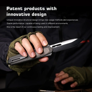 Нож Remette Swordfish Tanto, 14C28N, Titanium Black/Carbon Inlay Handle, ZL103C8