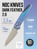 Нож NOC Knives Dark Feather 2.0, M390, Titanium Blue Handle, MT-2702