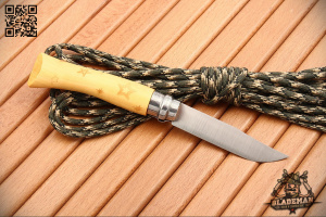Нож Opinel №7 Nature, Нержавеющая сталь, Самшит, Гравировка звезды - складной туристические ножи из стали
