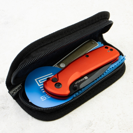 Нож SENCUT ArcBlast Flipper & Button Lock, 9Cr18MoV, Red Aluminum Handle, S22043B-4 Нож SENCUT ArcBlast Flipper & Button Lock, 9Cr18MoV, Red Aluminum Handle, S22043B-4