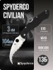 Нож Spyderco Civilian, VG-10 Serrated, G10 Black, SC12GS