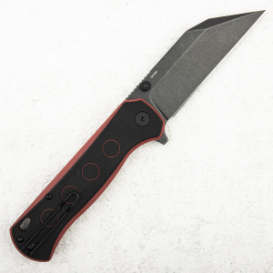 Нож QSP Swordfish Button Lock, 14C28N Black, G10 Black/Red - складной туристические ножи из стали Нож QSP Swordfish Button Lock, 14C28N Black, G10 Black/Red - складной туристические ножи из стали