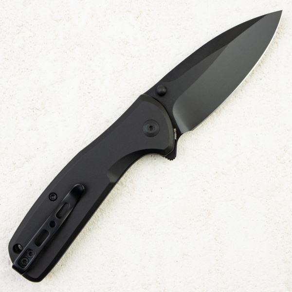 Нож SENCUT ArcBlast Flipper & Button Lock, 9Cr18MoV, Black Aluminum Handle, S22043B-1