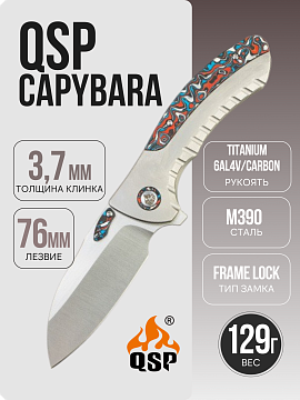 QSP Capybara — Красно-синий камуфляжный карбон · QS152-B1