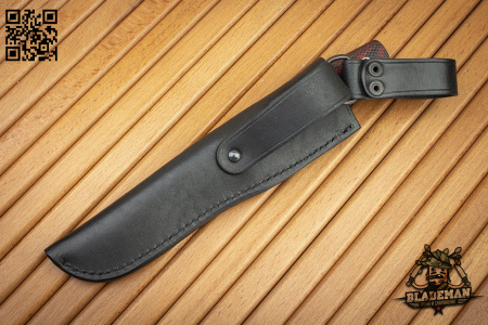 Нож Южный Крест Джек Эксперт, N690, Конвекс, Микарта черно-красная, Насечка - купить в интернет-магазине Blademan