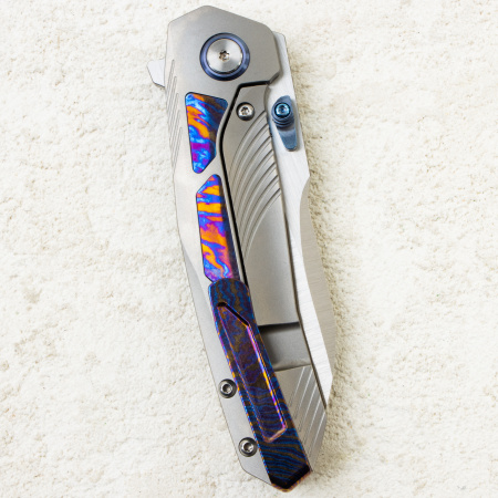 Нож Remette Kestrel, Satin, S35VN, Titanium Gray/Timascus Handle, RTPO-D Нож Remette Kestrel, Satin, S35VN, Titanium Gray/Timascus Handle, RTPO-D