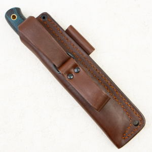 Нож Южный Крест Росомаха, N690, Конвекс, Микарта Черно-Синяя, Насечка Нож Южный Крест Росомаха, N690, Конвекс, Микарта Черно-Синяя, Насечка - купить в интернет-магазине Blademan