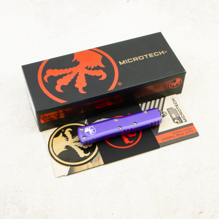 Нож Microtech UTX-85 Tanto, Satin, M390, Aluminium Purple, 233-4 PU Нож Microtech UTX-85 Tanto, Satin, M390, Aluminium Purple, 233-4 PU
