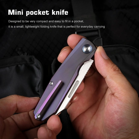 Нож Remette Squirrel, M390, Titanium Blue Handle, RTDP-C Нож Remette Squirrel, M390, Titanium Blue Handle, RTDP-C