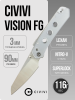Нож CIVIVI Vision FG with Thumb Stud, Satin Nitro-V, Polished Clear Lexan Handle, C22036-7 Нож CIVIVI Vision FG with Thumb Stud, Satin Nitro-V, Polished Clear Lexan Handle, C22036-7