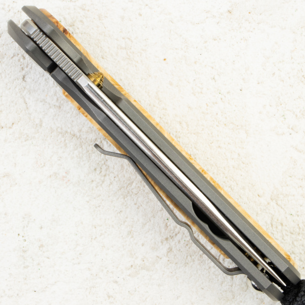 Нож Chris Reeve Small Sebenza 31 Inlay, Polished CPM MagnaCut, Titanium/Box Elder Handle, S31-1138