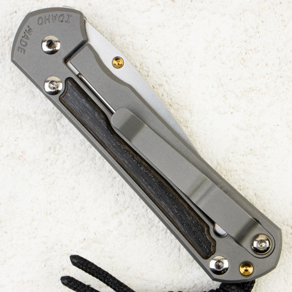 Нож Chris Reeve Small Sebenza 31 Inlay, Polished CPM MagnaCut, Titanium/Bog Oak, S31-1136