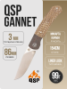 Нож QSP Gannet, 154CM, Carbon Bolster/Linen Micarta Brown