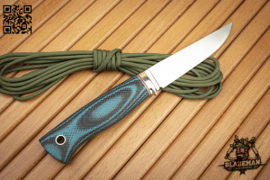 Нож Южный Крест Удобный Эксперт, N690, Микарта Черно-синяя, Насечка Нож Южный Крест Удобный Эксперт, N690, Микарта Черно-синяя, Насечка - купить в интернет-магазине Blademan