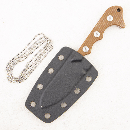 Шейный нож QSP Neckmuk, D2, Micarta Brown, QS125-E