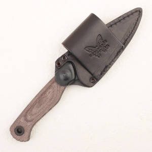 Нож Benchmade Dacian, MagnaCut, Brown Micarta Handle, Black Leather Sheath, 203BT-03