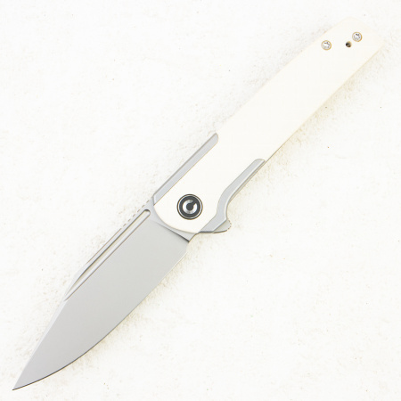 Нож CIVIVI Cachet Flipper, 14C28N, White G10 / Steel, C20041B-2