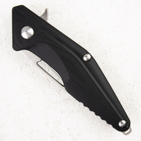 Нож Brous Blades Mini Division Flipper, D2 Satin, G10/Titanium Black