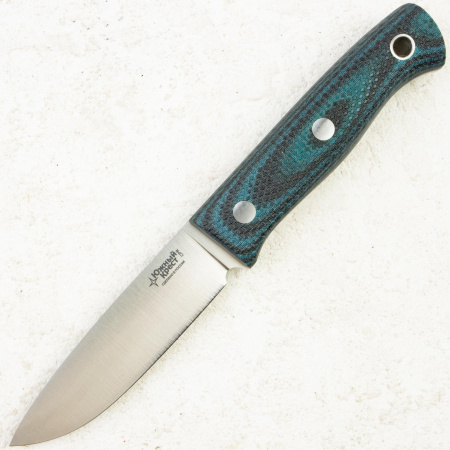 Нож Южный Крест ЯГД, CPR, Convex, Micarta Black/Blue, Насечка, 220