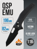 Нож QSP Emu, Black 14C28N, Coarse G10 Black, QS164-C2 Нож QSP Emu, Black 14C28N, Coarse G10 Black, QS164-C2
