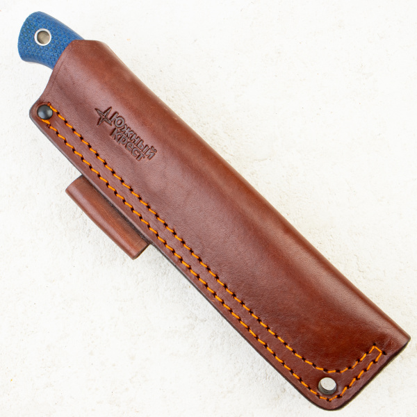 Нож Южный Крест Шершень L, VG-10, Convex, Micarta Синяя, Насечка, 233